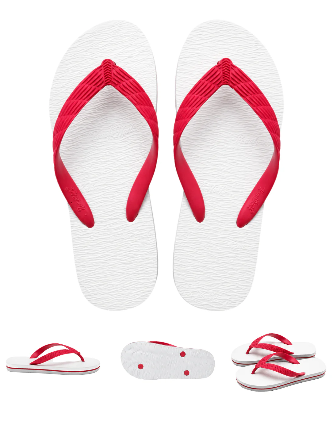 Beach Walk Tsinelas from Pilipinas White with Red Straps Size 4 to 5 - Image 2