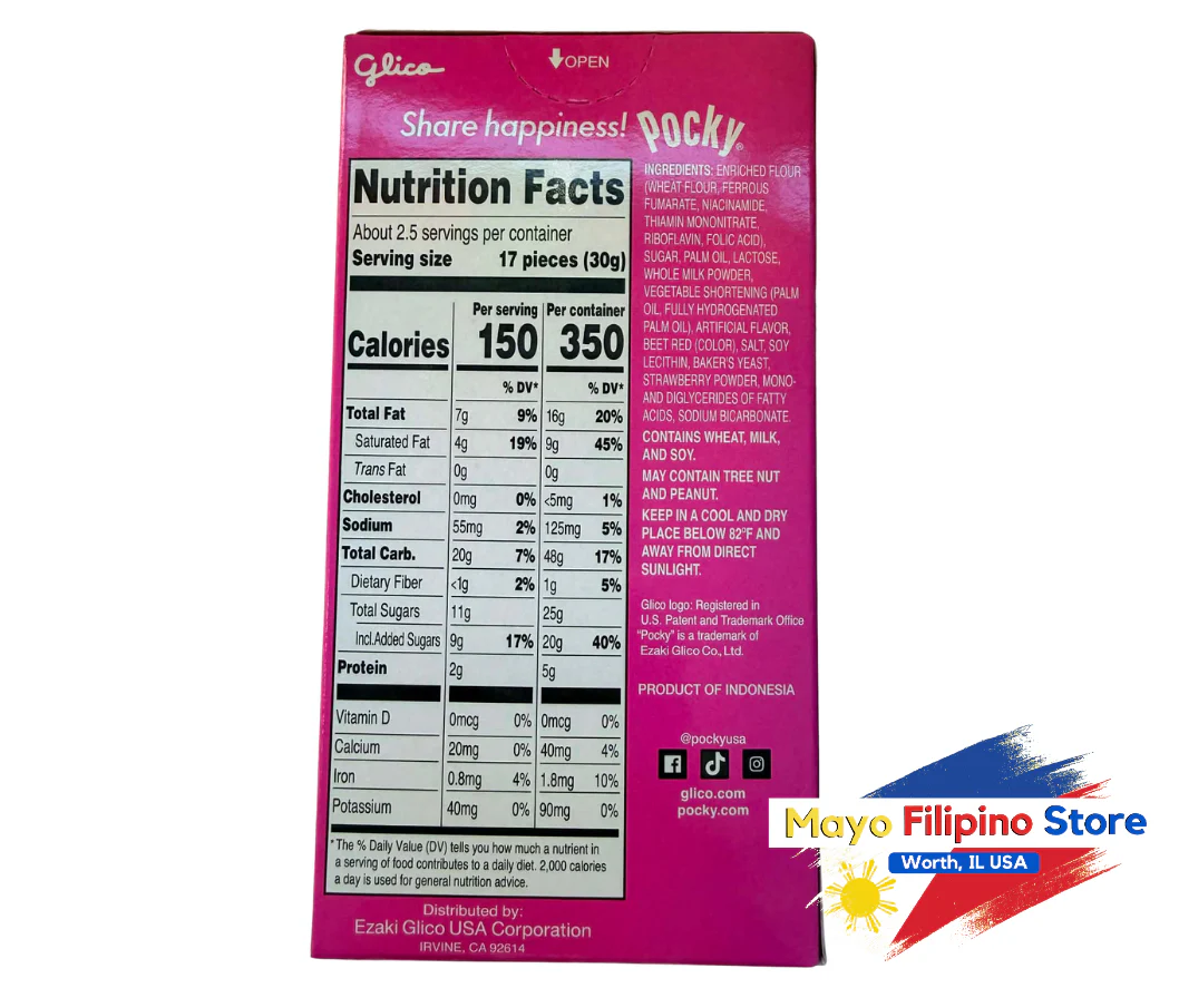 Glico Pocky Strawberry Cream Covered Biscuits Sticks 70g - Image 2