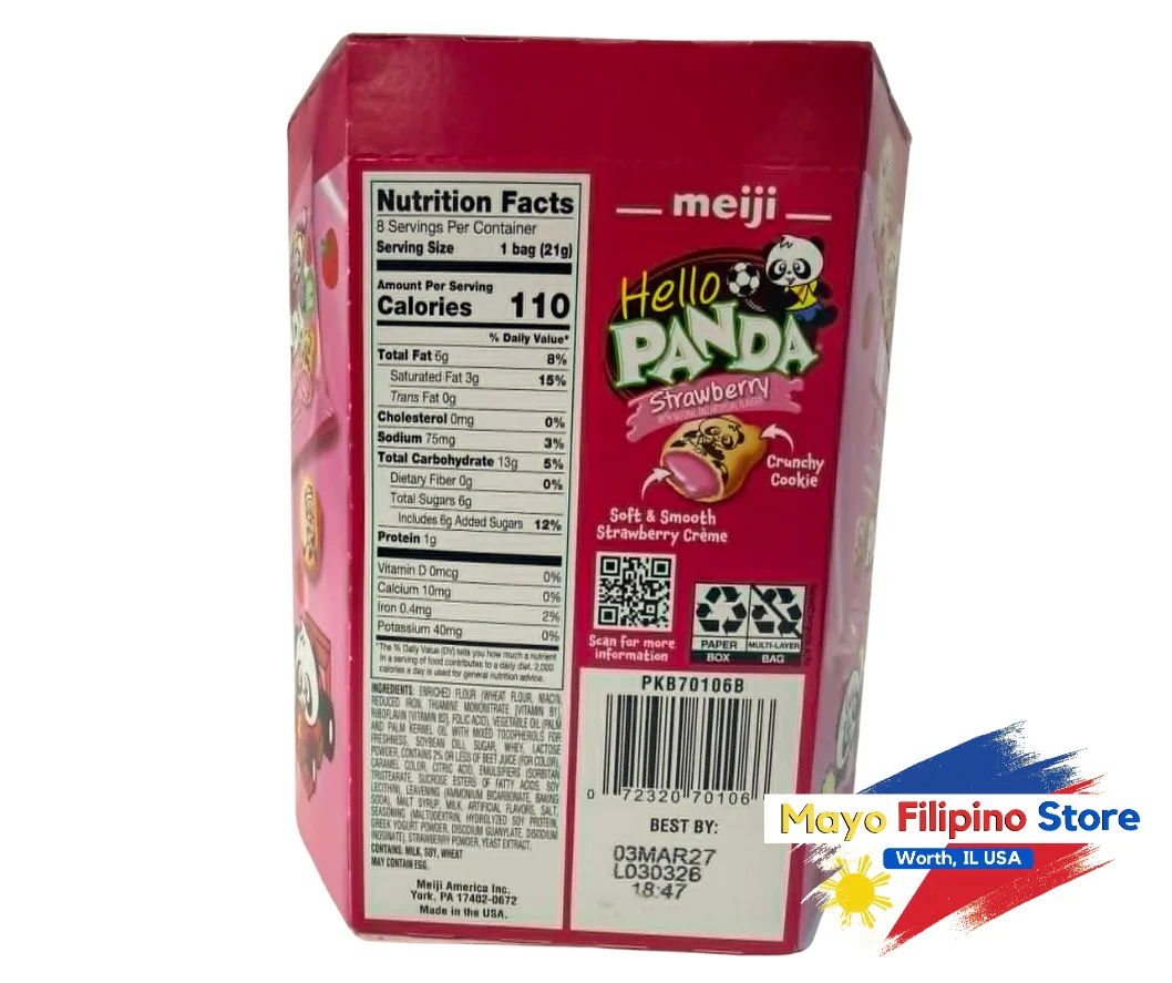 Hello Panda Strawberry 8 Bags 170g - Image 2