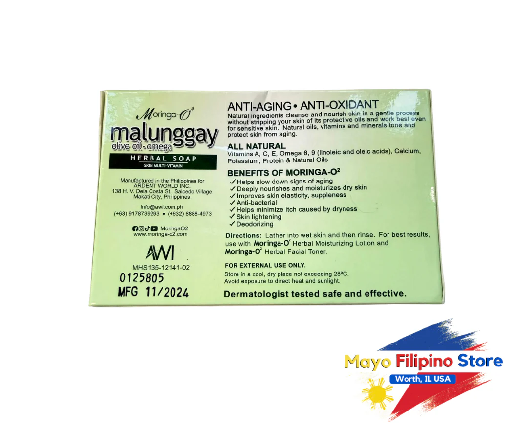 Moringa Malunggay Olive Oil Omega Herbal Soap 135g - Image 2