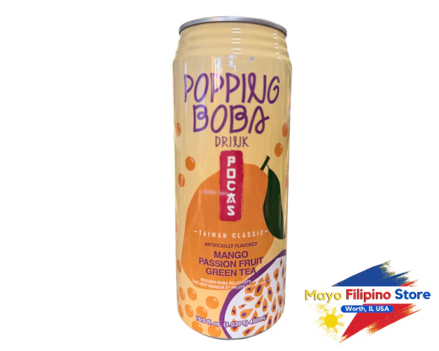 Popping Boba Drink Mango Passion Fruit Green Tea 490ml