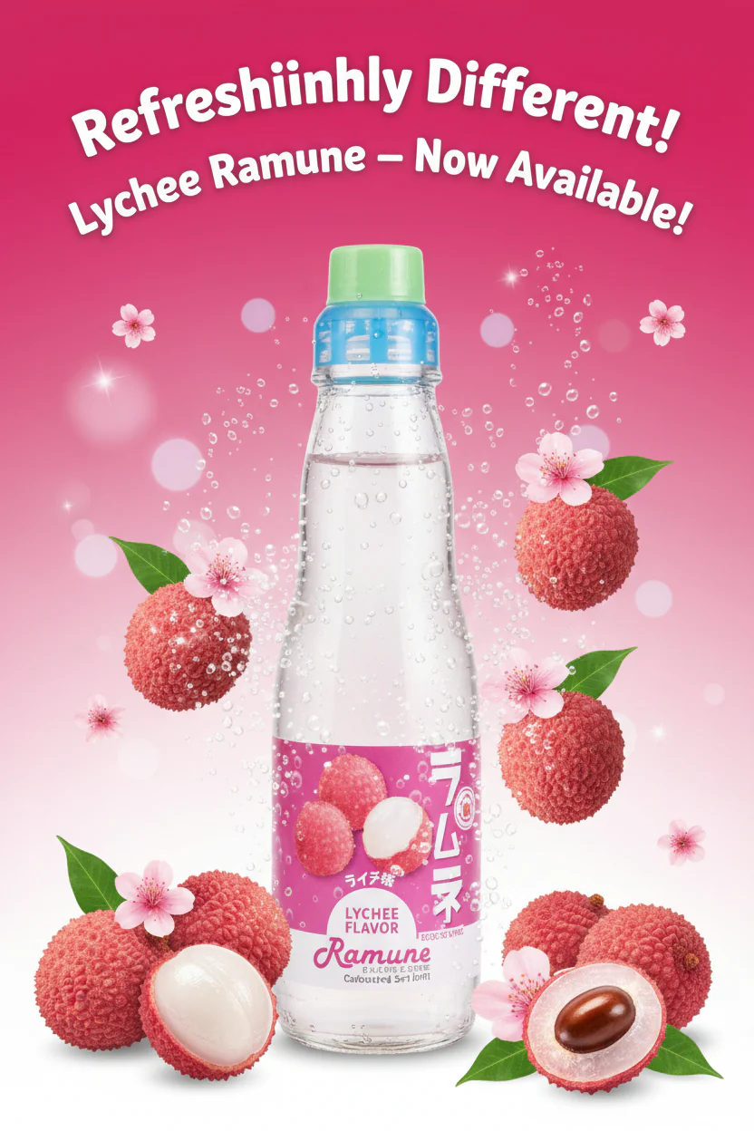 Ramune Drink - Lychee Flavor - Image 2