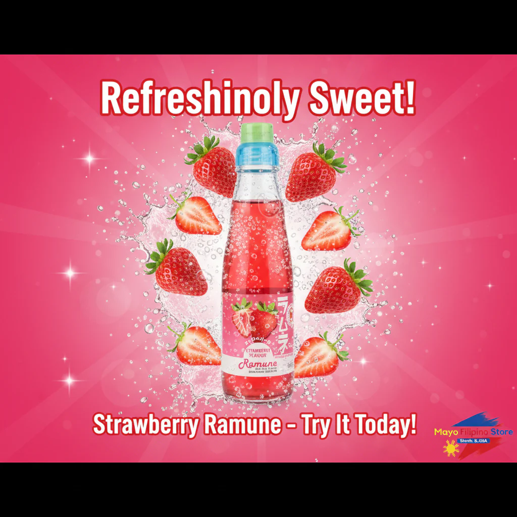 Ramune Drink - Strawberry Flavor - Image 2